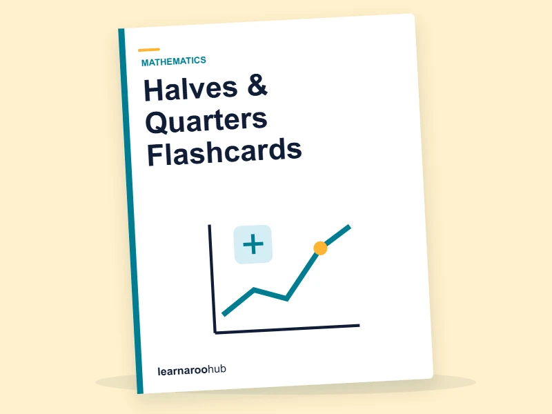 KS1 Fractions: Halves & Quarters Flashcards — flashcard deck cover
