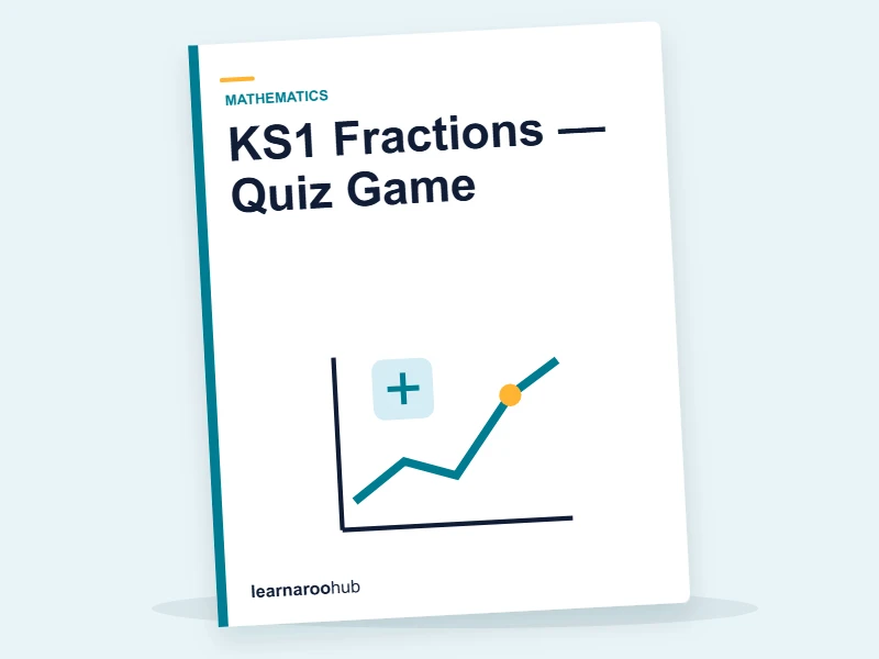 KS1 Fractions — Quiz Game — quiz cover