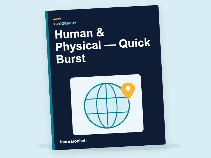 KS1 Geography: Human & Physical — Quick Burst — activity book cover