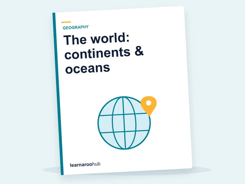 KS1 Geography — Module 2: The world: continents & oceans — e-learning module cover