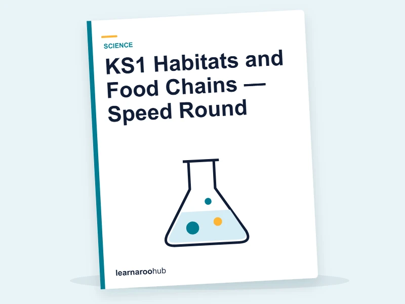 KS1 Habitats and Food Chains — Speed Round — quiz cover