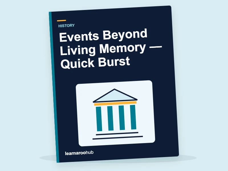 KS1 History: Events Beyond Living Memory — Quick Burst — activity book cover