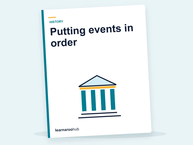 KS1 History — Module 5: Putting events in order — e-learning module cover