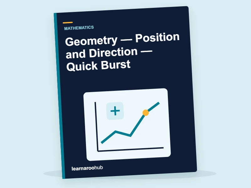 KS1 Mathematics: Geometry — Position and Direction — Quick Burst — activity book cover