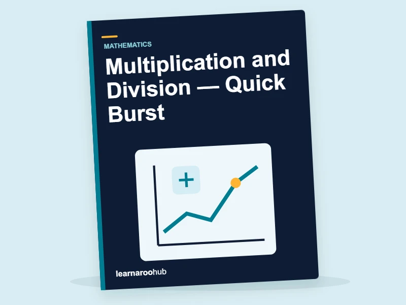 KS1 Mathematics: Multiplication and Division — Quick Burst — activity book cover