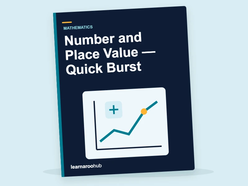 KS1 Mathematics: Number and Place Value — Quick Burst — activity book cover