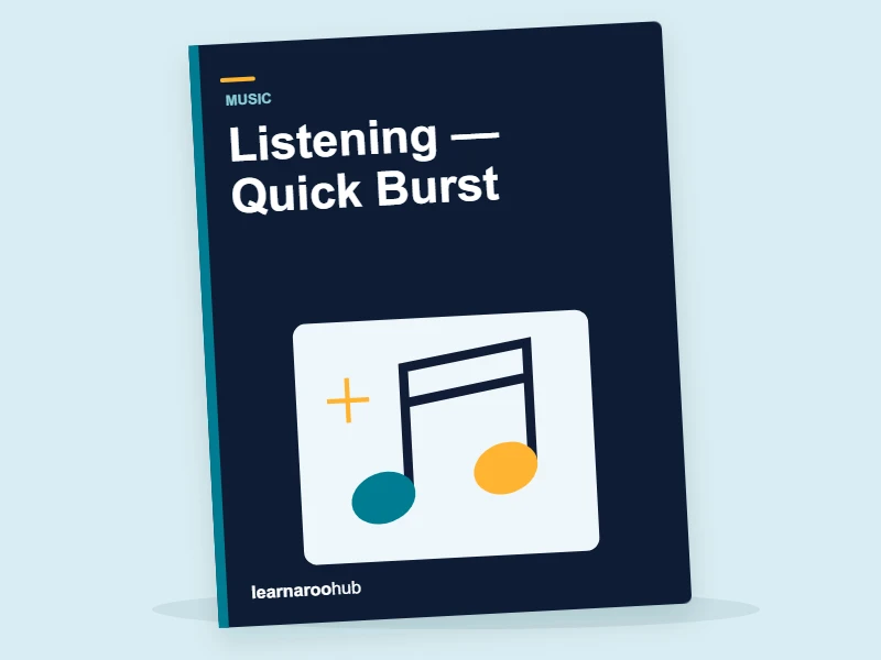 KS1 Music: Listening — Quick Burst — activity book cover