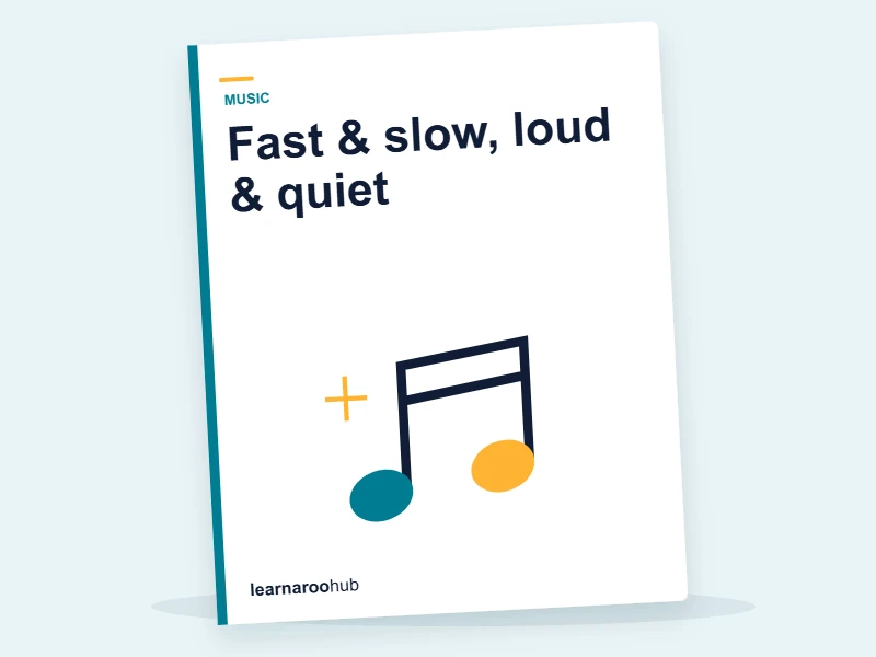 KS1 Music — Module 4: Fast & slow, loud & quiet — e-learning module cover