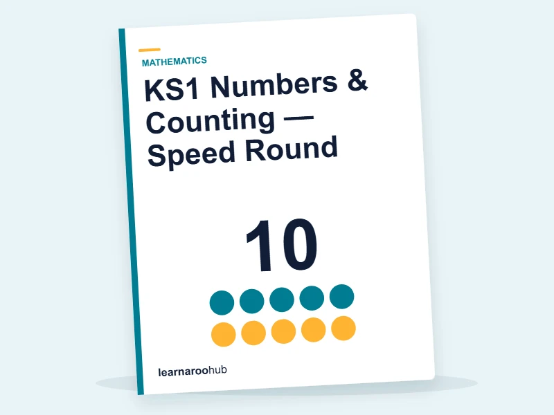 KS1 Numbers & Counting — Speed Round — quiz cover