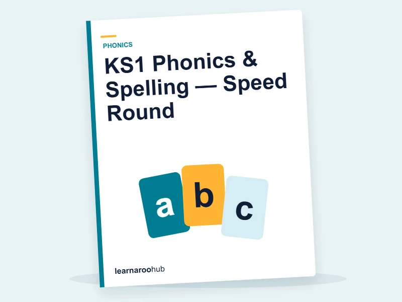 KS1 Phonics & Spelling — Speed Round — quiz cover