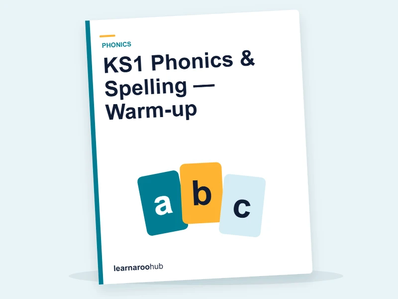 KS1 Phonics & Spelling — Warm-up — quiz cover