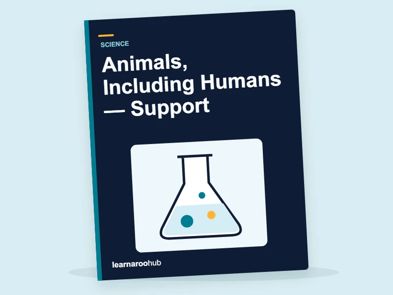 KS1 Science: Animals, Including Humans — Support — activity book cover