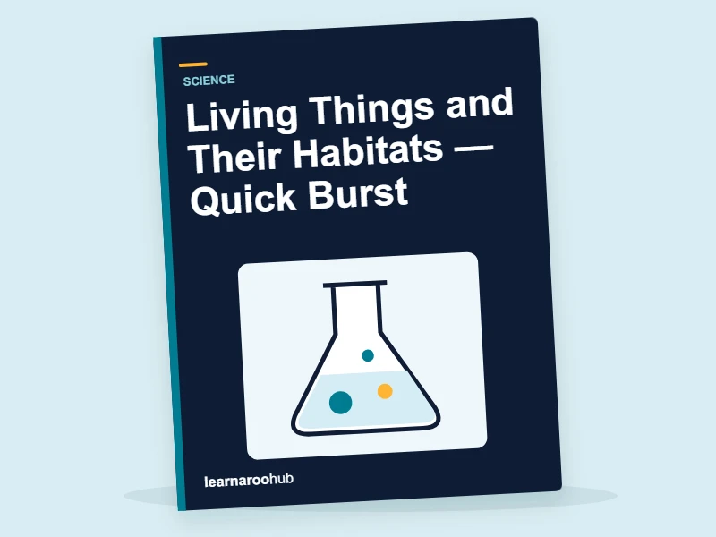 KS1 Science: Living Things and Their Habitats — Quick Burst — activity book cover