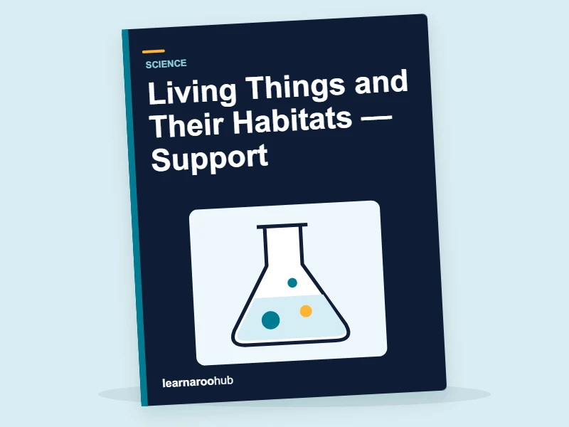 KS1 Science: Living Things and Their Habitats — Support — activity book cover