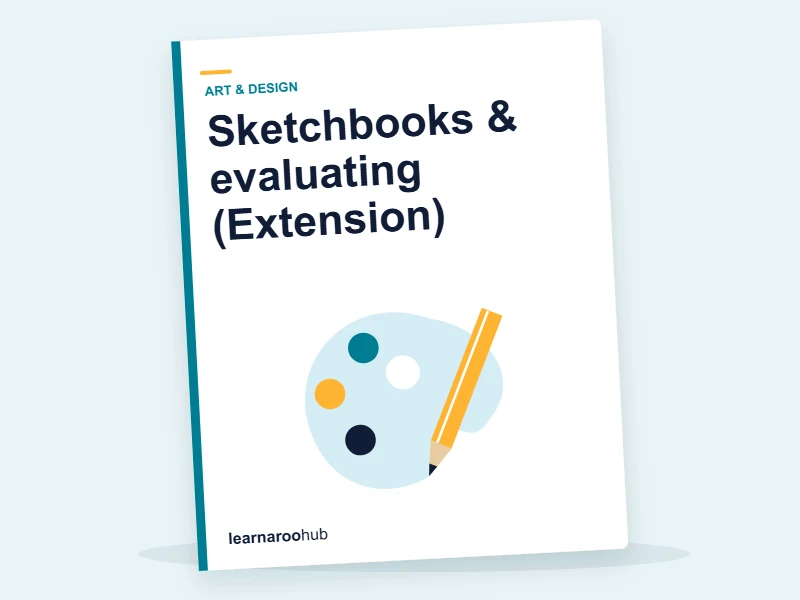 KS2 Art & Design — Module 6: Sketchbooks & evaluating (Extension) — e-learning module cover