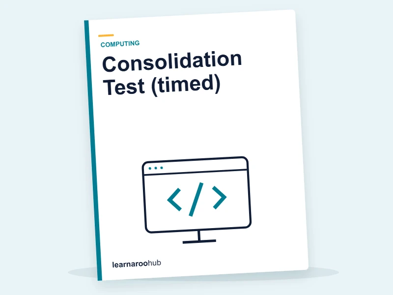 KS2 Computing (Years 3-6) — Gated Series — Module 7: Consolidation Test (timed) — quiz cover