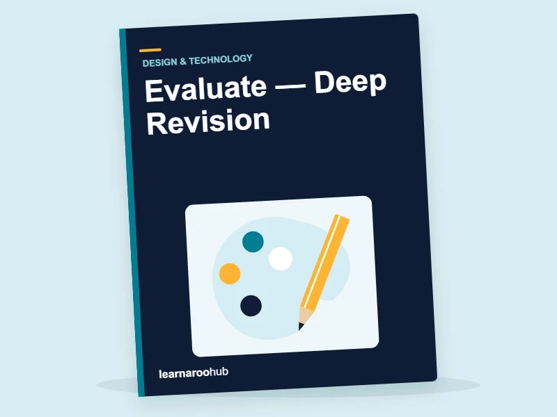 KS2 D&T: Evaluate — Deep Revision — activity book cover