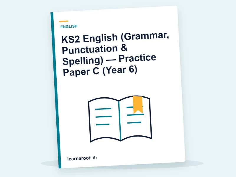 KS2 English (Grammar, Punctuation & Spelling) — Practice Paper C (Year 6) — mock practice paper cover