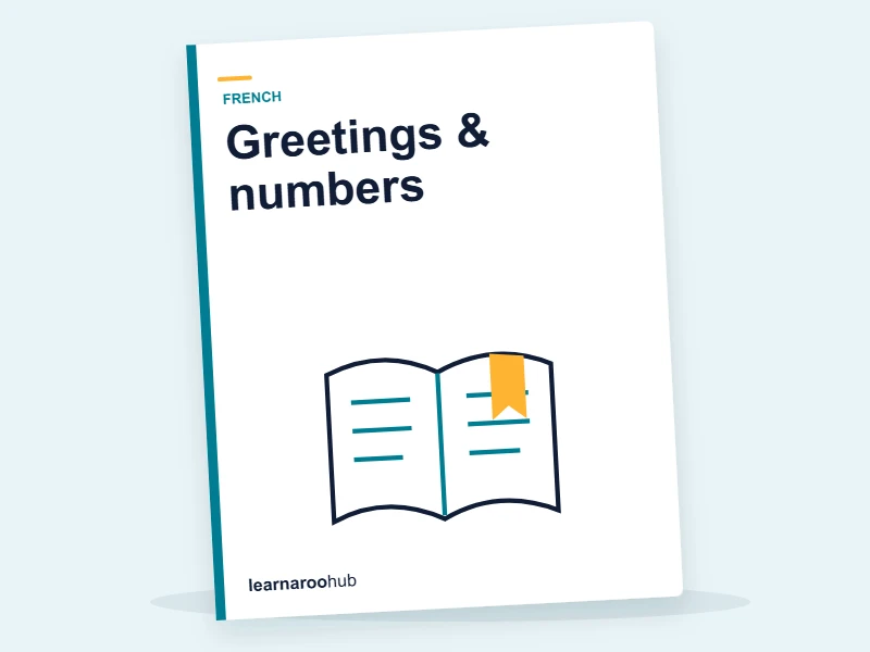 KS2 French — Module 1: Greetings & numbers — e-learning module cover