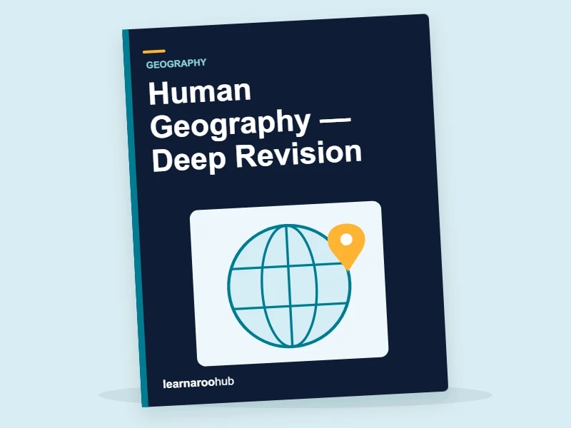 KS2 Geography: Human Geography — Deep Revision — activity book cover