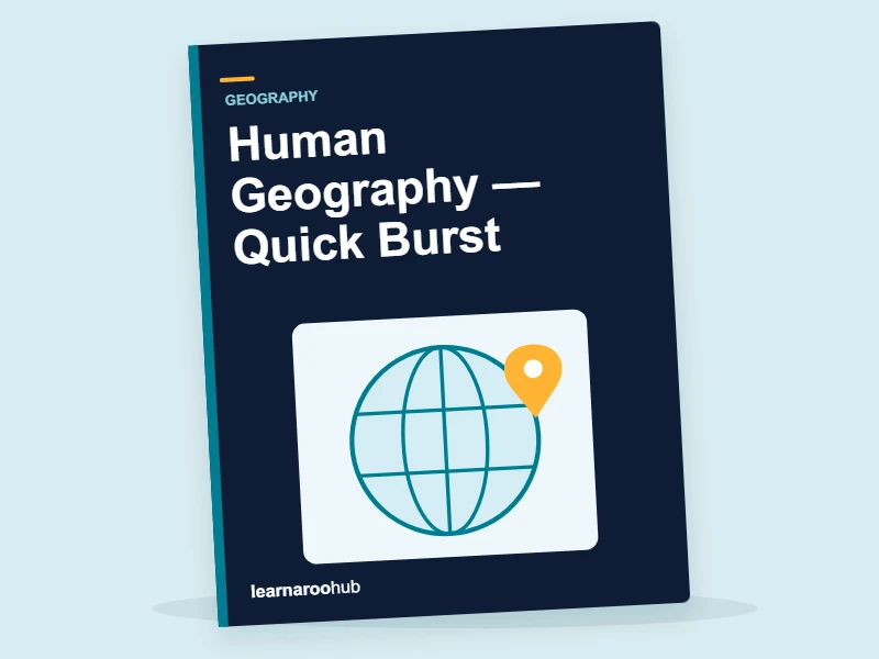 KS2 Geography: Human Geography — Quick Burst — activity book cover