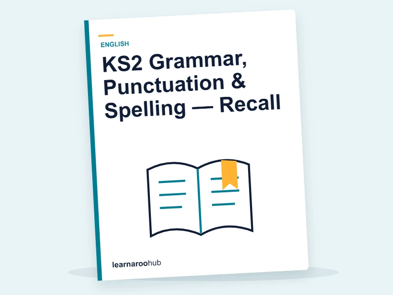 KS2 Grammar, Punctuation & Spelling — Recall — quiz cover