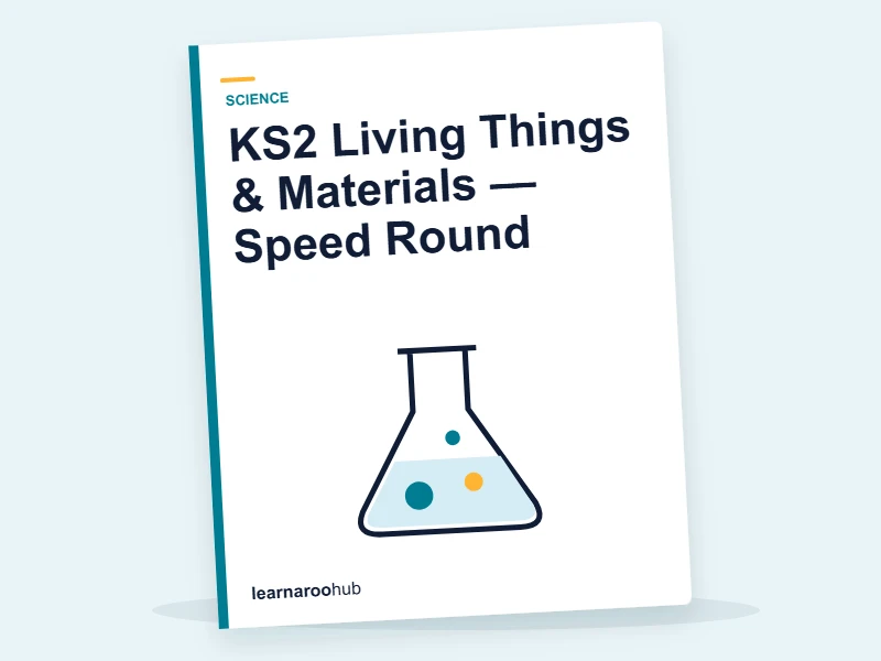 KS2 Living Things & Materials — Speed Round — quiz cover