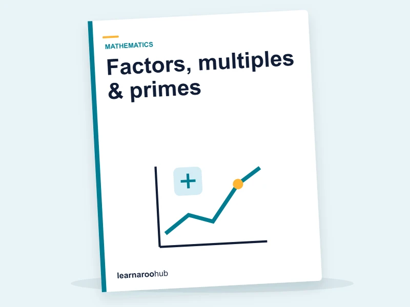 KS2 Maths — Module 4: Factors, multiples & primes — e-learning module cover