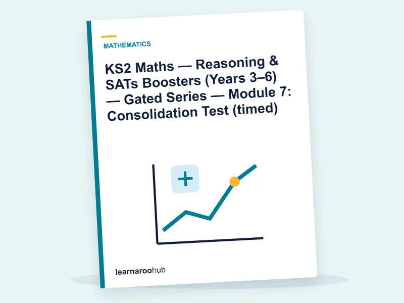 KS2 Maths — Reasoning & SATs Boosters (Years 3–6) — Gated Series — Module 7: Consolidation Test (timed) — quiz cover
