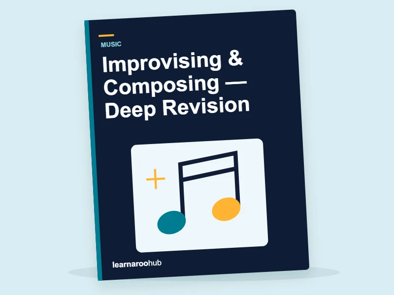 KS2 Music: Improvising & Composing — Deep Revision — activity book cover