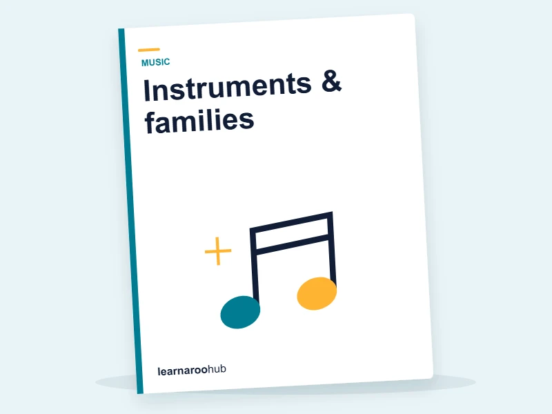KS2 Music — Module 4: Instruments & families — e-learning module cover