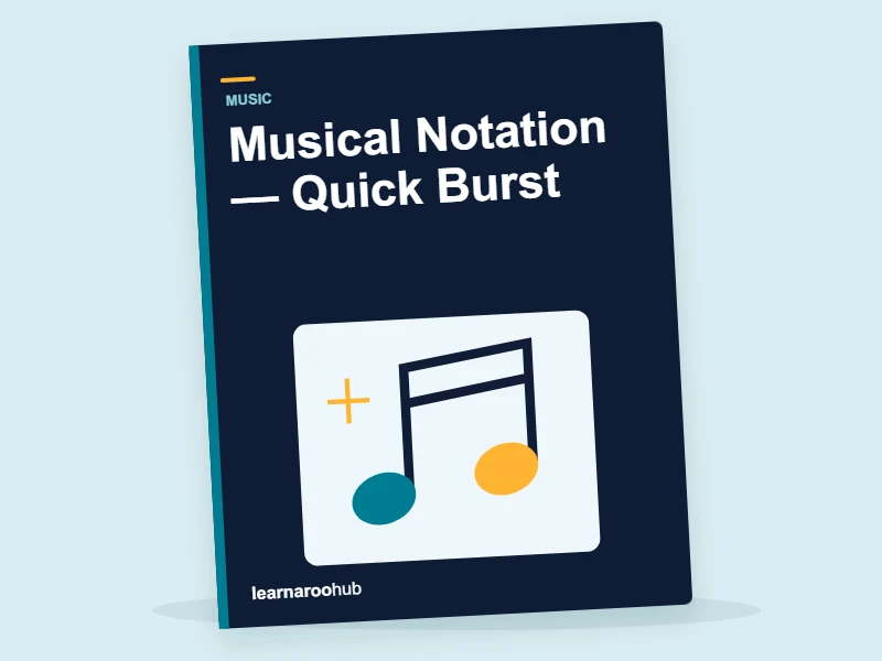 KS2 Music: Musical Notation — Quick Burst — activity book cover