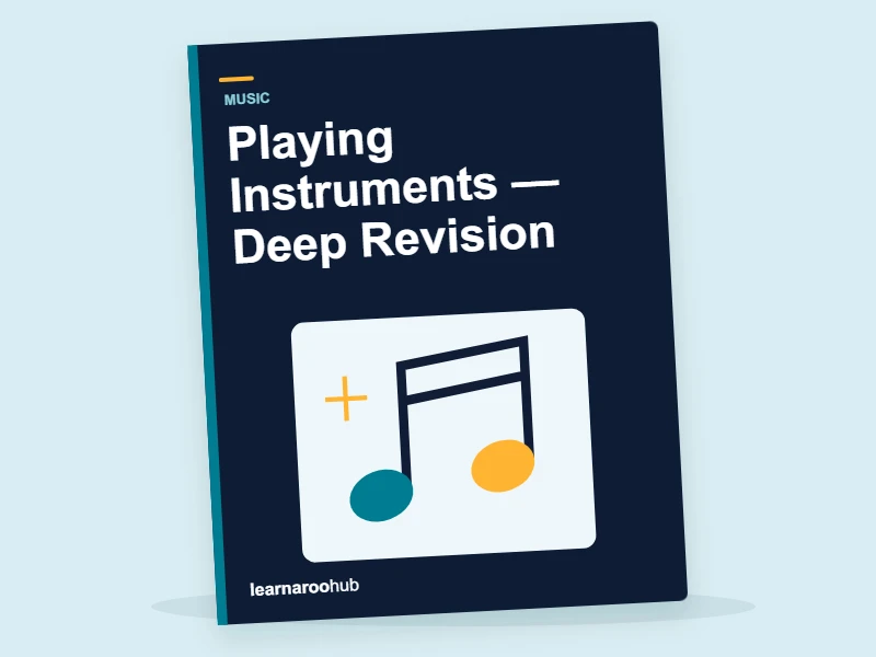 KS2 Music: Playing Instruments — Deep Revision — activity book cover