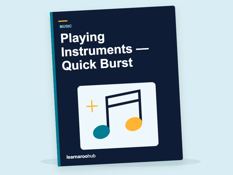 KS2 Music: Playing Instruments — Quick Burst — activity book cover