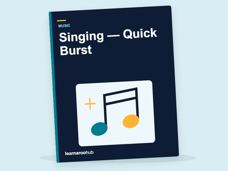 KS2 Music: Singing — Quick Burst — activity book cover