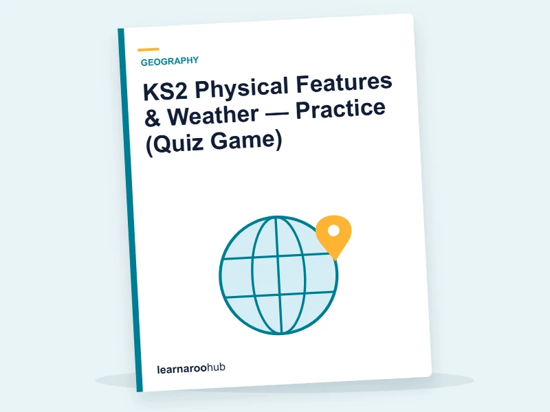 KS2 Physical Features & Weather — Practice (Quiz Game) — quiz cover