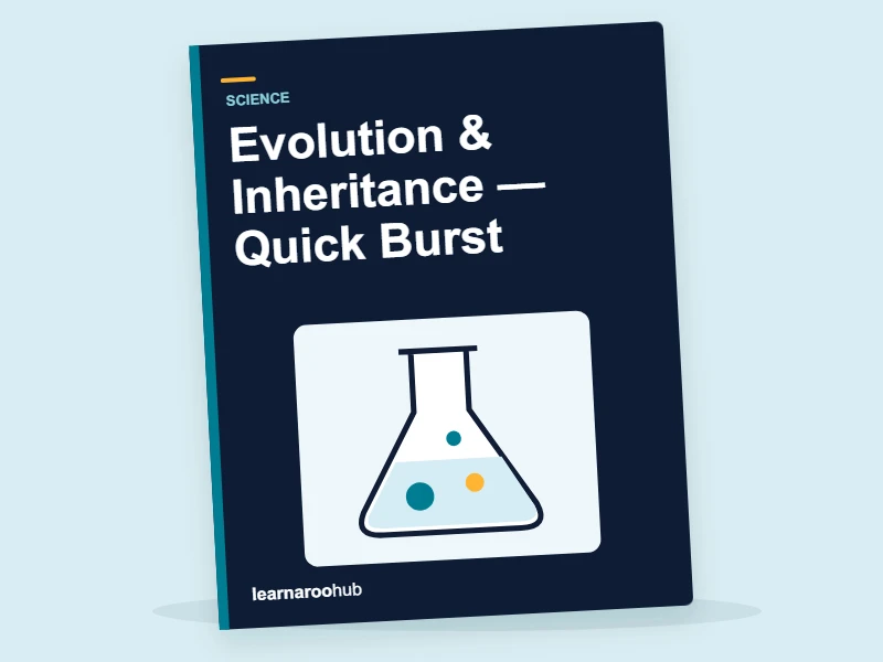 KS2 Science: Evolution & Inheritance — Quick Burst — activity book cover