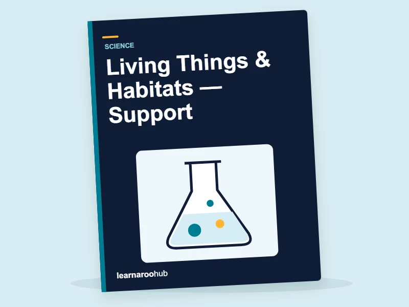 KS2 Science: Living Things & Habitats — Support — activity book cover