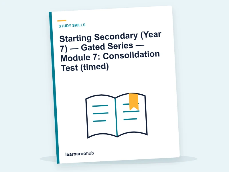 KS2 to KS3 Transition: Starting Secondary (Year 7) — Gated Series — Module 7: Consolidation Test (timed) — quiz cover