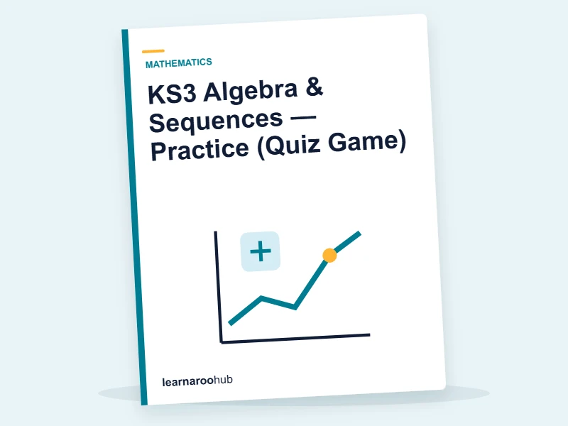 KS3 Algebra & Sequences — Practice (Quiz Game) — quiz cover