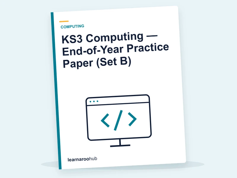 KS3 Computing — End-of-Year Practice Paper (Set B) — mock practice paper cover