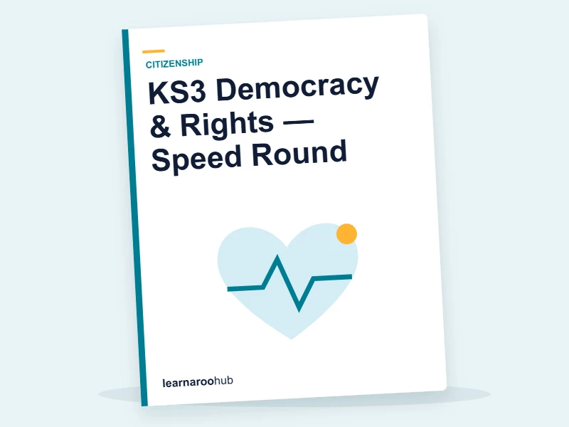 KS3 Democracy & Rights — Speed Round — quiz cover