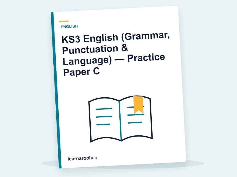 KS3 English (Grammar, Punctuation & Language) — Practice Paper C — mock practice paper cover