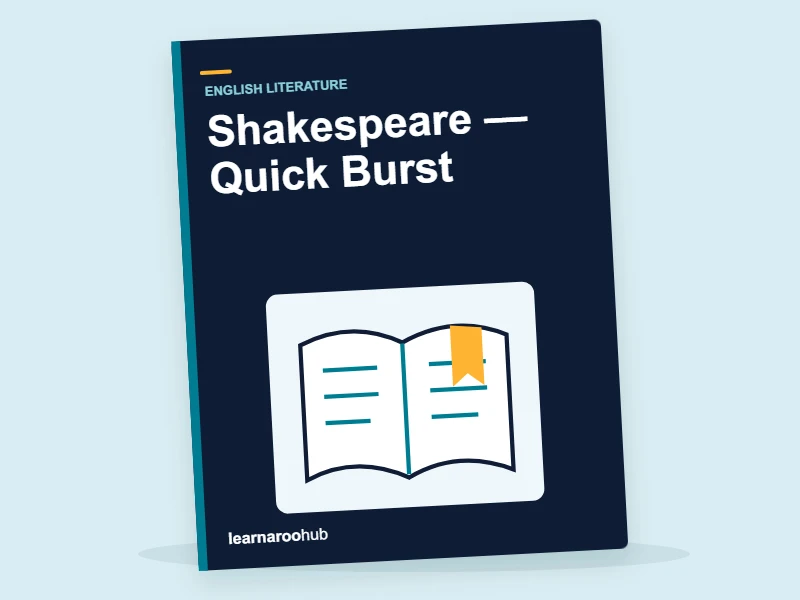 KS3 English: Shakespeare — Quick Burst — activity book cover