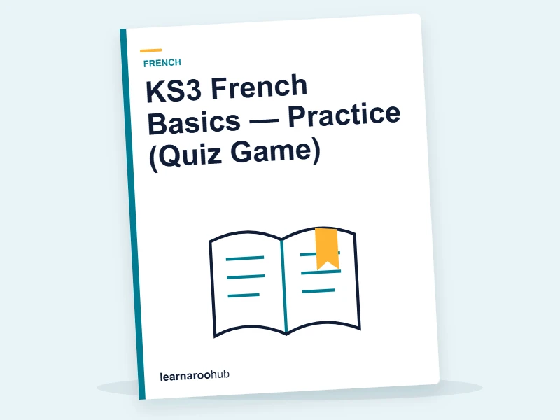 KS3 French Basics — Practice (Quiz Game) — quiz cover