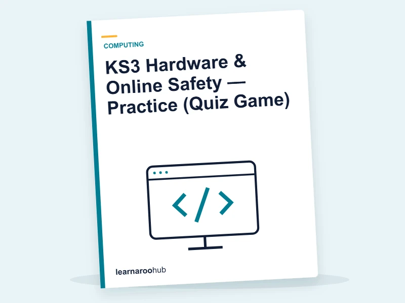 KS3 Hardware & Online Safety — Practice (Quiz Game) — quiz cover