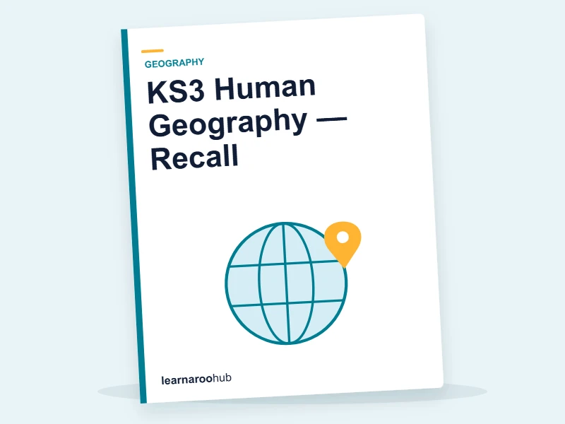 KS3 Human Geography — Recall — quiz cover