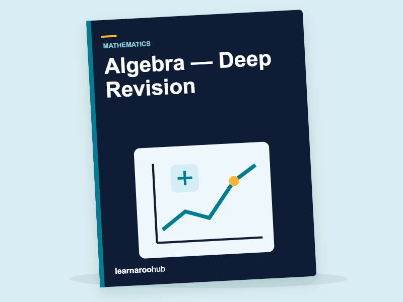 KS3 Maths: Algebra — Deep Revision — activity book cover