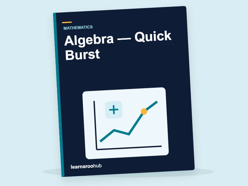 KS3 Maths: Algebra — Quick Burst — activity book cover