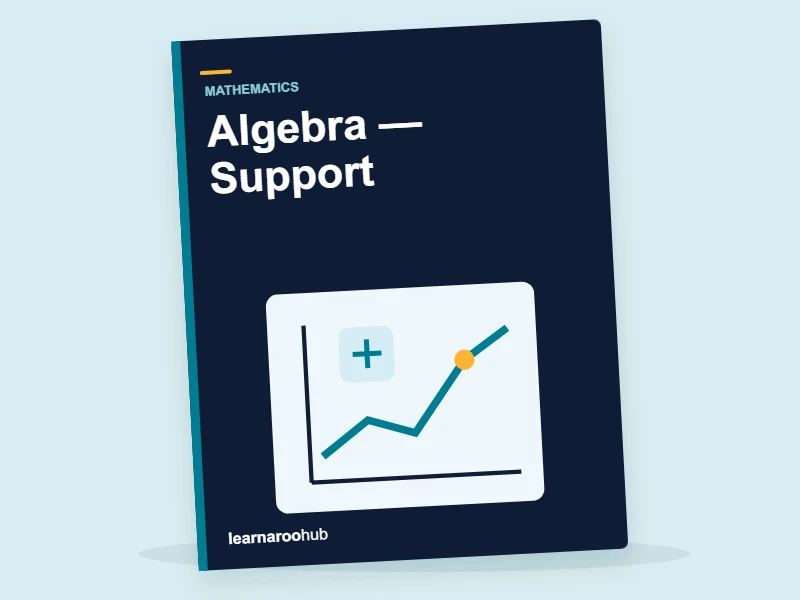 KS3 Maths: Algebra — Support — activity book cover